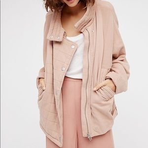 Free People oversized knit quilted jacket